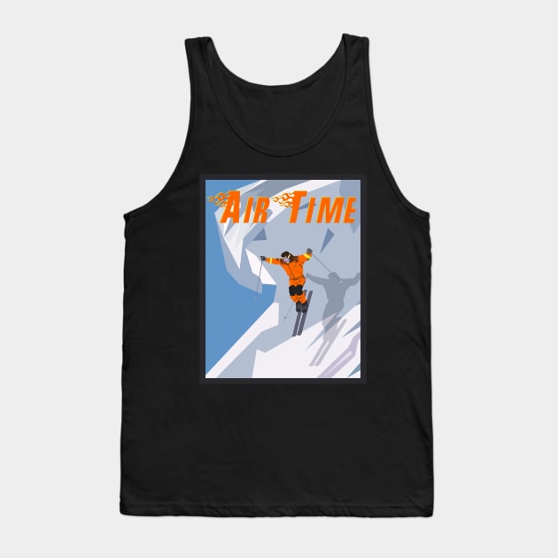 Air Time, powder boarding, downhill skiing Tank Top by Style Conscious